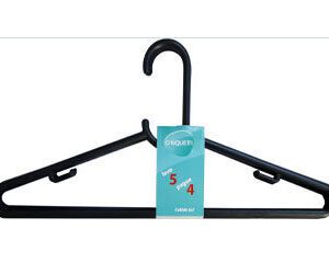 Cabide de Plástico Preto para Roupa Cinquetti Leve 5 Pague 4