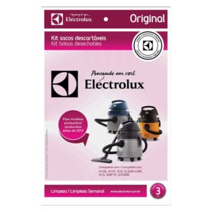 Kit Sacos Descartáveis Para Aspirador de Pó CSE09 Electrolux 3 Unidades