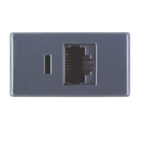 MIOLO LIZ RJ45 CAT 6 GRAFITE TRAMONTINA