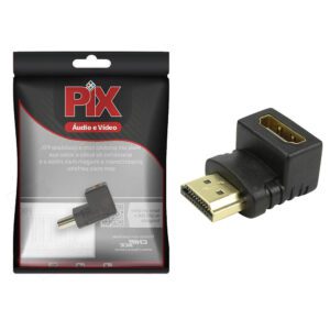 Adaptador em L HDMI 90 Graus Macho x Fêmea Pix