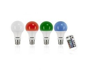 Lâmpada Led Bulbo RGB com Controle Taschibra 9W Bivolt