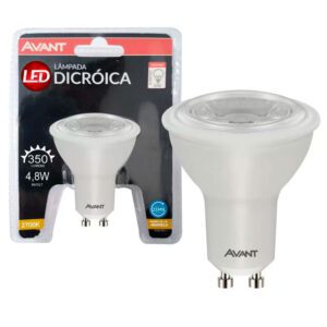 Lâmpada Led Dicróica Gu10 4,8W Bivolt 2.7K Avant