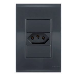 TOMADA 2P+T 10A 250V GRAFITE