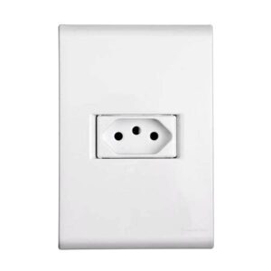 Conjunto 2P+T 1 Tomada Liz Branco Tramontina 4x2 - 10A