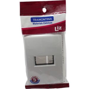 Módulo Placa Horizontal 1 Posto Liz Branco Tramontina 4x2