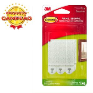 Fecho Adesivo Plástico Branco Command 3M até 1kg