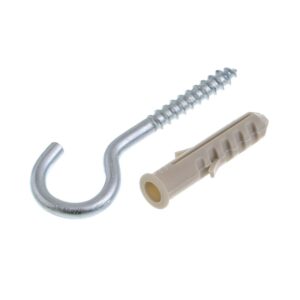 Gancho com Bucha 8mm Bemfixa 4 unidades