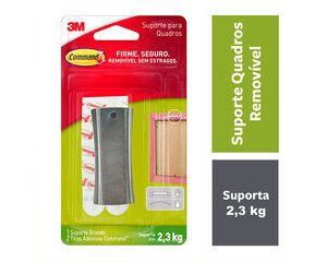 Gancho Adesivo de Metal para Quadros Command 3M - 2,3kg