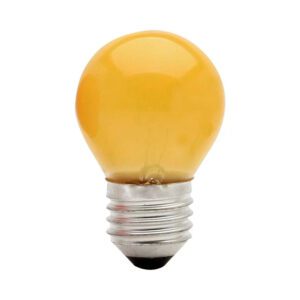 Lâmpada Bolinha Incandescente Amarela E27 Brasfort 15W - 127V