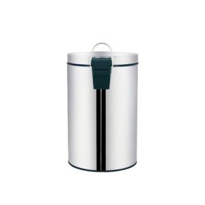 Lixeira de Inox com Pedal Cinza Ágata Mor 3L