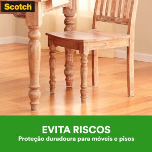 Protetor Anti-risco Redondo em Feltro Marrom P Scotch 3M - 18 unidades