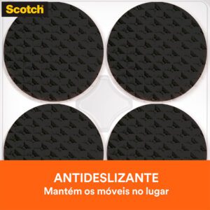 Protetor Anti-risco Redondo Preto GG Scotch 3M - 4 unidades