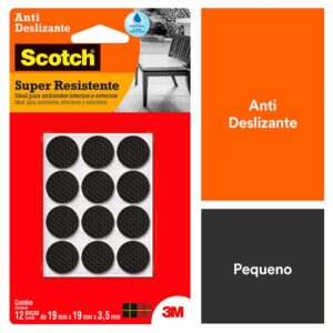Protetor Anti-risco Redondo Preto P Scotch 3M - 12 unidades