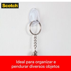 Gancho Adesivo de Plástico Incolor Scotch 3M até 1kg