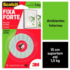 Fita Dupla Face de Espuma Scotch 3M - 24mmx1,5m