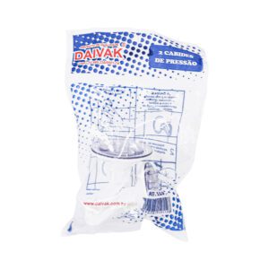 Gancho de Pressão Branco com Ventosa Daivak 2 Peças