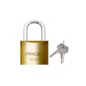 Cadeado Único de Aço SM Dourado Pado 25mm 2 Peças