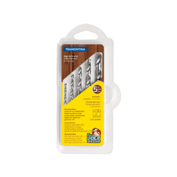 Kit Broca para Aço 5 Peças Tramontina