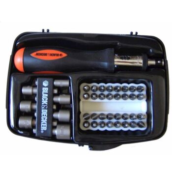 Kit de Parafusar Chave Catraca 40 peças Black + Decker