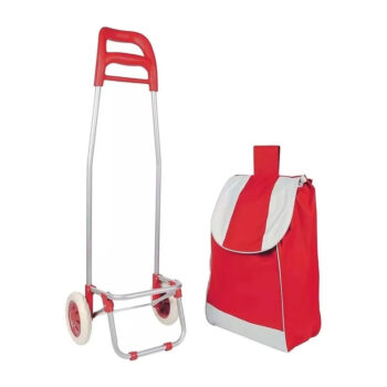 Carrinho de Compras Bag to Go Poliéster Vermelho Mor