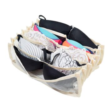 Organizador de Gaveta Colmeia para Sutiã 6 Divisórias Transparente Sonho & Estilo