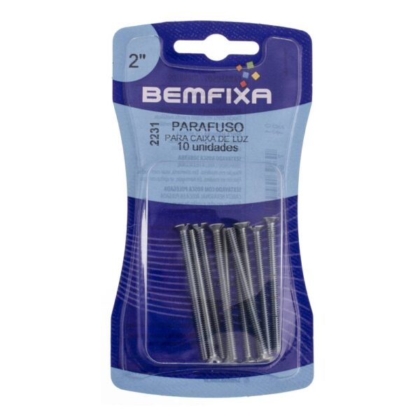 Parafuso para Caixa de Luz 2'' Bemfixa 10 unidades - Imagem 2