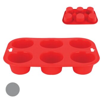 Forma de Silicone Para Cupcakes Uny Gift 6 Divisórias