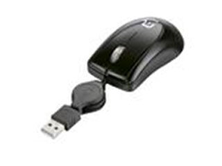 Mini Mouse Óptico com Fio Retrátil MO205 Preto Multilaser