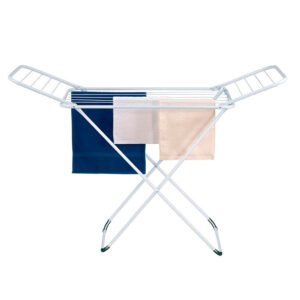 Varal de Chão Butterfly com Abas em Aço Branco Maxeb 150x56cm