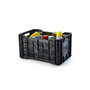 Caixa Organizadora Multiuso de Plástico Preta Arthi 54 x 37 cm