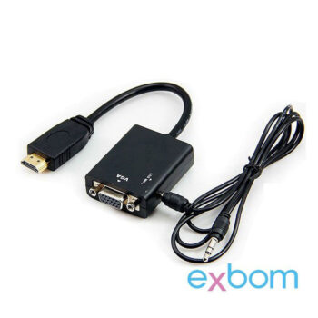 Cabo Conversor HDMI para VGA Exbom 15cm
