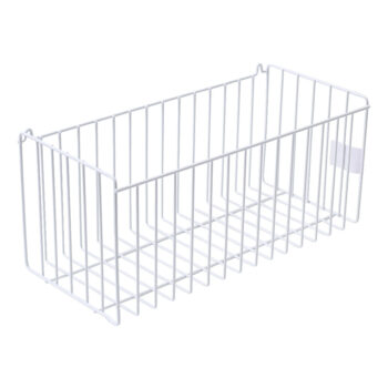 Cesto Organizador de Metal Branco Arameficioio 15x35cm