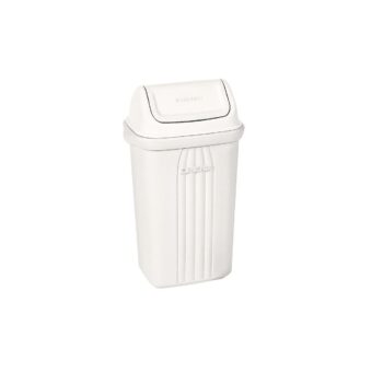 Lixeira de Plástico com Tampa Basculante Branca Sanremo 10L