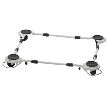 Suporte com Rodas Giratório Branco para Fogão/Geladeira Itatiba