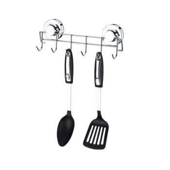 Suporte com 6 Ganchos para Utensílios Cromado Future