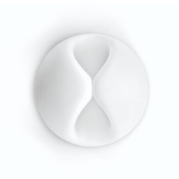 Organizador para Cabos com Adesivo Branco 6 Unidades P Aplik Ordene