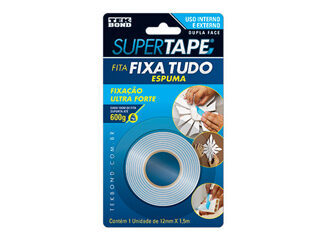 Fita Dupla Face 12MMX1,5M Branca Tekbond