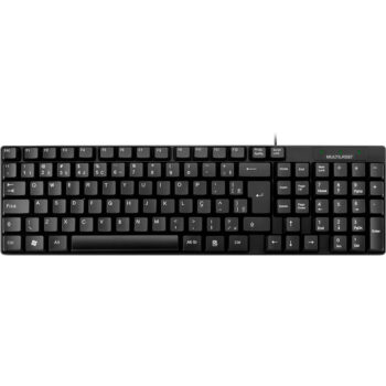 Teclado Slim com Fio USB TC193 Preto Multilaser