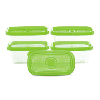 Jogo de Potes de Plástico Plasútil 5 Peças 150ml