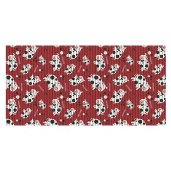 Tapete Passadeira de Cozinha Tropical Mu-Mu Vermelho Kapazi 43cm x 1m