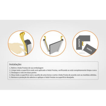 Veda Frestas Auto Adesivo Marrom Modelo I Comfort 9mmx3m