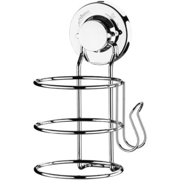 Suporte para Secador de Cabelo com Ventosa Aço Cromado Future