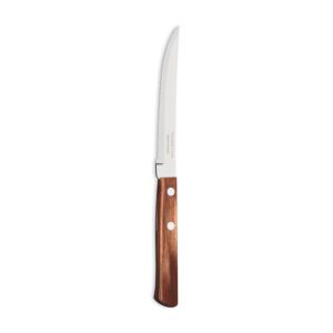 Faca Serrilhada para Churrasco Inox/Madeira Tramontina 21cm