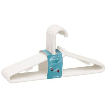 Cabide de Plástico Branco para Roupa Cinquetti Leve 5 Pague 4