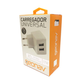 Carregador de Parede Universal CH34AC com 2 USB Geonav