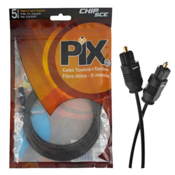 Cabo Óptico Digital Toslink Pix ChipSCE 5m