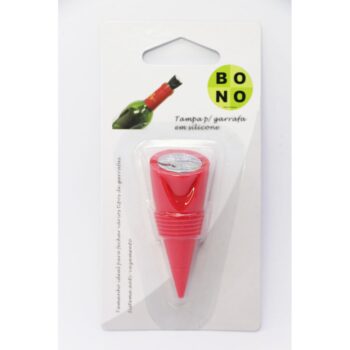Tampa de Silicone para Garrafa de Vinho Vermelha Bono
