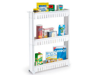 Prateleira Multiuso com Rodízio 3 Andares Branca Arthi