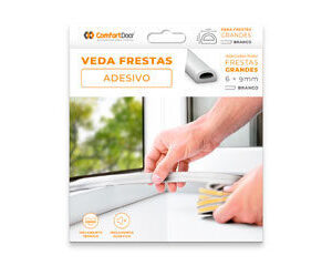 Veda Frestas Auto Adesivo Branco Modelo D Comfort 9mmx6m