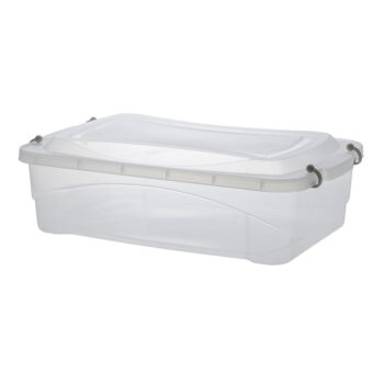 Caixa Organizadora com Tampa de Plástico Incolor Paramount 10L